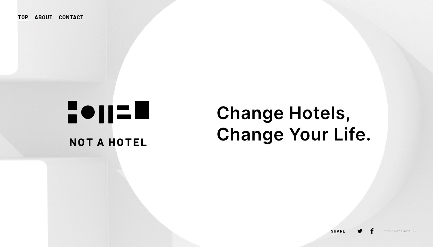 D2Cブランド13.NOT A HOTEL